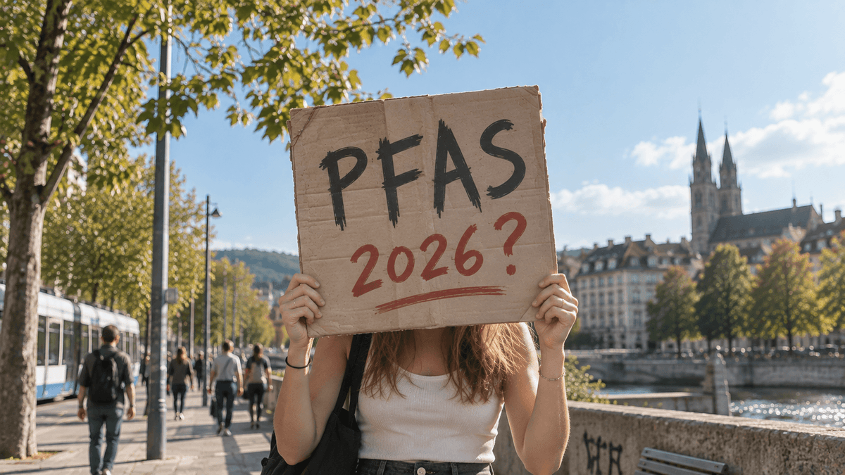 Illustration des PFAS dans l’eau potable en 2026, avec les nouvelles normes européennes et les enjeux de surveillance de la contamination.